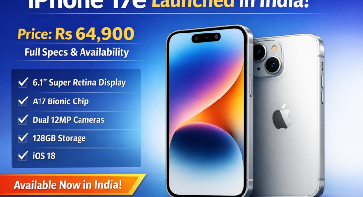 iPhone 17e Launched in India Price Rs 64,900